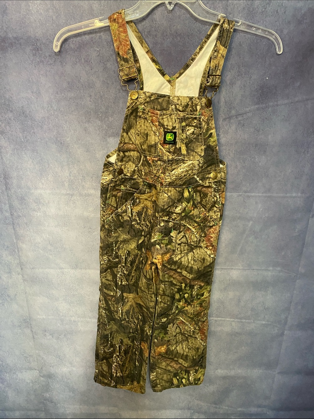 John Deere Camouflage Kids Overalls - Green, Brown